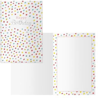 DOHE Biglietti d'auguri di compleanno Confezione da 6 pezzi Dimensioni: 11,5 x 17 cm (chiuso) Include busta per riporre il biglietto Modello Topos DOHE Biglietti d'auguri di compleanno Confezione da 6 pezzi Dimensioni: 11,5 x 17 cm (chiuso) Include busta per riporre il biglietto Modello Topos