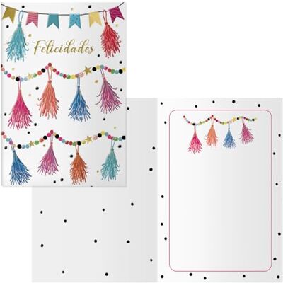 DOHE Biglietti d'auguri generici (per qualsiasi momento e situazione) Confezione da 6 pezzi Dimensioni: 11,5 x 17 cm (chiuso) Include busta per riporre il biglietto Modello nappe DOHE Biglietti d'auguri generici (per qualsiasi momento e situazione) Confezione da 6 pezzi Dimensioni: 11,5 x 17 cm (chiuso) Include busta per riporre il biglietto Modello nappe