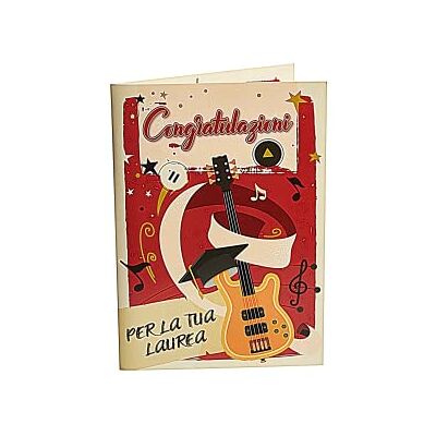 Creative Biglietto Gadget Laurea Divertenti, Regali Laurea Uomo Originali, Biglietto per Addobbi Laurea, Formato A4 30 x 21 cm, all’Interno una Chitarra da Suonare, Audio “Sweet Child o Mine” Creative Biglietto Gadget Laurea Divertenti, Regali Laurea Uomo Originali, Biglietto per Addobbi Laurea, Formato A4 30 x 21 cm, all’Interno una Chitarra da Suonare, Audio “Sweet Child o Mine”