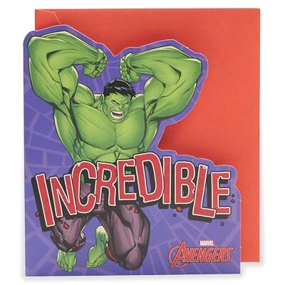 UK Greetings Marvel The Avengers biglietto di auguri per lui/ragazzo regalo di buon compleanno lui, ragazzi, uomini, design Hulk con busta 165 x 190 mm UK Greetings Marvel The Avengers biglietto di auguri per lui/ragazzo regalo di buon compleanno lui, ragazzi, uomini, design Hulk con busta 165 x 190 mm