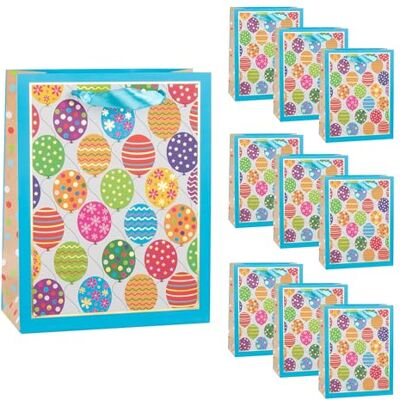 Idena 90536 Sacchetti regalo Palloncino, 10 pezzi, sacchetti regalo nelle dimensioni 18 x 23 x 8 cm, sacchetti di carta con motivo colorato di compleanno Idena 90536 Sacchetti regalo Palloncino, 10 pezzi, sacchetti regalo nelle dimensioni 18 x 23 x 8 cm, sacchetti di carta con motivo colorato di compleanno