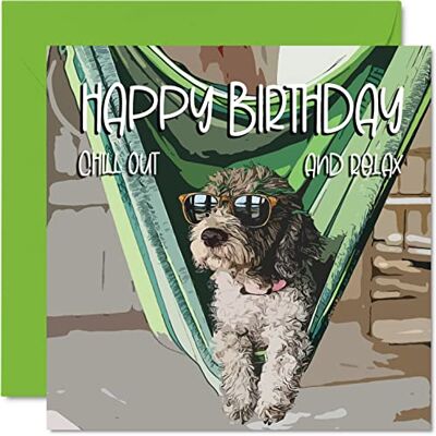Stuff4 Biglietti di compleanno divertenti uomini e donne, Chill Cool Dog Biglietto di auguri di buon compleanno lavoro colleghi amici fratello sorella mamma papà figlio figlia nonno 145 Stuff4 Biglietti di compleanno divertenti uomini e donne, Chill Cool Dog Biglietto di auguri di buon compleanno lavoro colleghi amici fratello sorella mamma papà figlio figlia nonno 145