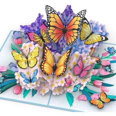 papercrush ® Pop Up Biglietto Farfalle su fiori – Biglietto auguri compleanno 3D per lei (madrina, moglie, fidanzata, nonna), Biglietto d'auguri per pensione di collega donna, Biglietto ringraziamento papercrush ® Pop Up Biglietto Farfalle su fiori – Biglietto auguri compleanno 3D per lei (madrina, moglie, fidanzata, nonna), Biglietto d'auguri per pensione di collega donna, Biglietto ringraziamento