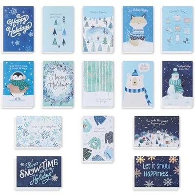 American Greetings Biglietti di Natale con buste, Happy Holidays (15 pezzi) American Greetings Biglietti di Natale con buste, Happy Holidays (15 pezzi)