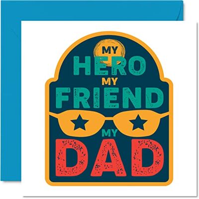 Stuff4 Biglietto di compleanno speciale papà con scritta in inglese My Hero My Stuff4 Biglietto di compleanno speciale papà con scritta in inglese My Hero My