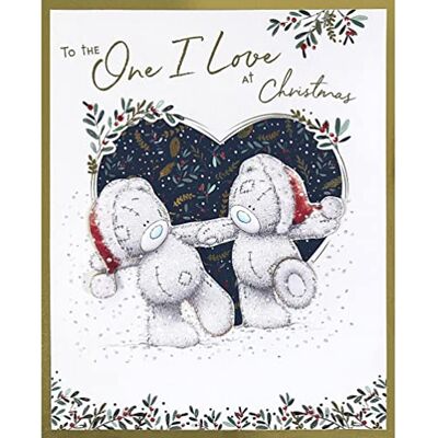 Me To You Bear Biglietto di Natale in scatola con scritta One I Love Me To You Bear Biglietto di Natale in scatola con scritta One I Love