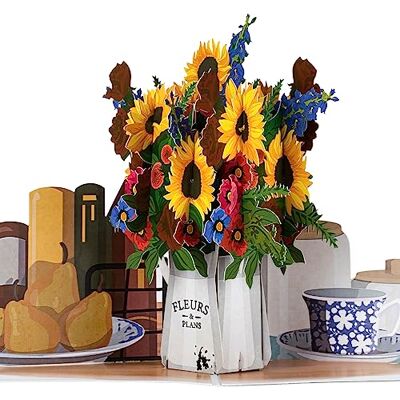 Cardology Biglietto Pop-Up con Girasoli Biglietti di Compleanno per Lei, Biglietti per la Festa della Mamma, Congratulazioni per la Tua Nuova Casa, Biglietti di Ringraziamento, 15 X 20cm Cardology Biglietto Pop-Up con Girasoli Biglietti di Compleanno per Lei, Biglietti per la Festa della Mamma, Congratulazioni per la Tua Nuova Casa, Biglietti di Ringraziamento, 15 X 20cm