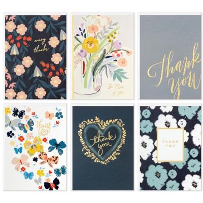 Hallmark Assortimento di biglietti di ringraziamento, cuori in lamina e fiori (48 biglietti di ringraziamento e buste) Hallmark Assortimento di biglietti di ringraziamento, cuori in lamina e fiori (48 biglietti di ringraziamento e buste)