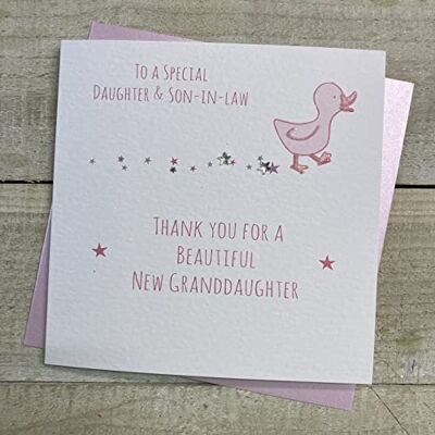White Cotton Cards Biglietto di ringraziamento per nipote e figlio, con scritta in inglese Thank for Granddaughter Little Duck, rifinito a mano () White Cotton Cards Biglietto di ringraziamento per nipote e figlio, con scritta in inglese Thank for Granddaughter Little Duck, rifinito a mano ()
