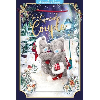 Me To You Tatty Teddy Biglietto natalizio 3D per una coppia speciale, 15 x 22 cm, collezione ufficiale Me To You Tatty Teddy Biglietto natalizio 3D per una coppia speciale, 15 x 22 cm, collezione ufficiale