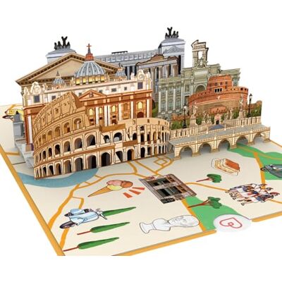 papercrush ® Biglietto pop-up Roma Biglietto d'auguri compleanno 3D, Carta regalo per viaggio sorpresa per viaggiatore donna (fidanzata, figlia), Buono regalo anniversario per fidanzato o moglie papercrush ® Biglietto pop-up Roma Biglietto d'auguri compleanno 3D, Carta regalo per viaggio sorpresa per viaggiatore donna (fidanzata, figlia), Buono regalo anniversario per fidanzato o moglie