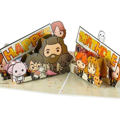 Cardology Biglietto pop-up di compleanno di Harry Potter, biglietto di auguri 3D Happee Birthdae per i fan del mondo magico, con licenza ufficiale Cardology Biglietto pop-up di compleanno di Harry Potter, biglietto di auguri 3D Happee Birthdae per i fan del mondo magico, con licenza ufficiale