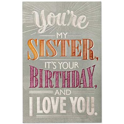 American Greetings Biglietto di compleanno per sorella (Deal with It) American Greetings Biglietto di compleanno per sorella (Deal with It)