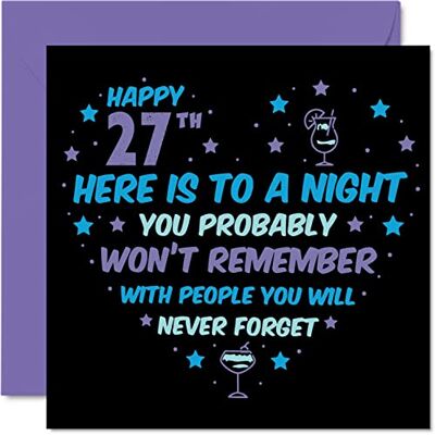 Stuff4 Divertente biglietto di auguri il 27° compleanno uomini e donne WDon't Stuff4 Divertente biglietto di auguri il 27° compleanno uomini e donne WDon't