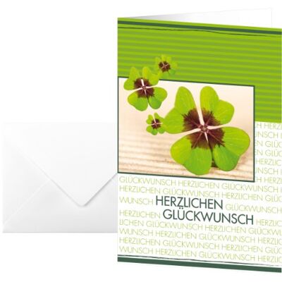 Sigel Biglietto di auguri motivo "Fortuna", 17 x 11,5 cm, 10 pezzi, include buste bianche Sigel Biglietto di auguri motivo "Fortuna", 17 x 11,5 cm, 10 pezzi, include buste bianche