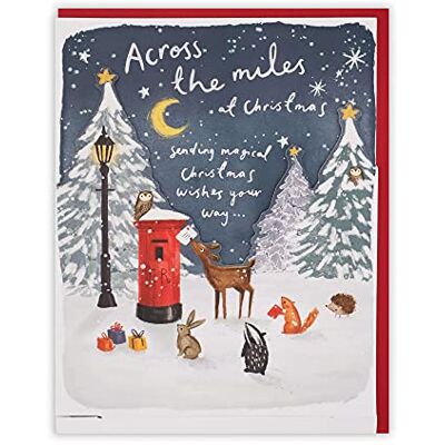 Clintons : Biglietto di Natale con animali e cassetta postale attraverso le miglia, 155 x 201, multicolore, Clintons : Biglietto di Natale con animali e cassetta postale attraverso le miglia, 155 x 201, multicolore,