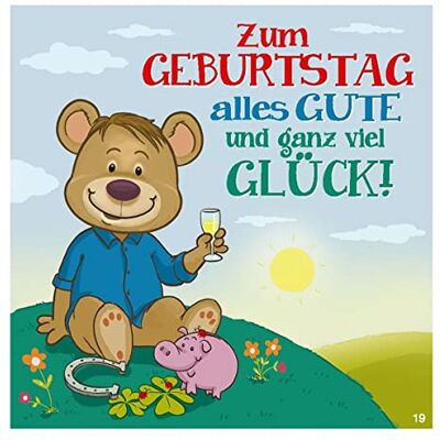 Depesche Biglietto d'auguri con musica, divertente biglietto di auguri con scritta in lingua inglese e scritta in lingua inglese Happy Birthday, con busta inclusa, 17 x 16,5 cm Depesche Biglietto d'auguri con musica, divertente biglietto di auguri con scritta in lingua inglese e scritta in lingua inglese Happy Birthday, con busta inclusa, 17 x 16,5 cm