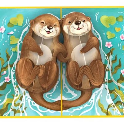 papercrush ® Biglietto pop up You're My Otter Half Biglietto compleanno 3D per donna (moglie, fidanzata), Biglietto d'auguri romantico per anniversario di matrimonio, Cartolina San Valentino per lei papercrush ® Biglietto pop up You're My Otter Half Biglietto compleanno 3D per donna (moglie, fidanzata), Biglietto d'auguri romantico per anniversario di matrimonio, Cartolina San Valentino per lei