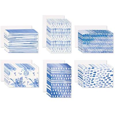 American Greetings Biglietti bianchi assortiti blu, congratulazioni, Thinking of You, compleanno, laurea (48 pezzi) American Greetings Biglietti bianchi assortiti blu, congratulazioni, Thinking of You, compleanno, laurea (48 pezzi)