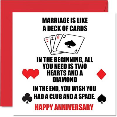 Stuff4 Biglietto di anniversario divertente marito moglie lui lei mazzo di carte Stuff4 Biglietto di anniversario divertente marito moglie lui lei mazzo di carte
