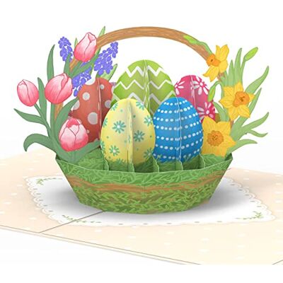 papercrush ® Biglietto pop-up pasquale Cestino con uova di Pasqua e fiori – Speciale biglietto di Pasqua 3D come regalo di denaro o buono per donna (mamma e moglie), uomo e bambini (bambino, bambina) papercrush ® Biglietto pop-up pasquale Cestino con uova di Pasqua e fiori – Speciale biglietto di Pasqua 3D come regalo di denaro o buono per donna (mamma e moglie), uomo e bambini (bambino, bambina)