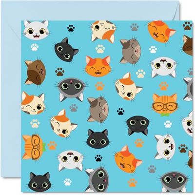Stuff4 Biglietto di compleanno con gatto per donne, uomini, ragazzi e ragazze, simpatico cartone animato, biglietto di auguri per figlio, figlia, fratello, sorella, nipote, zio, zia, cugino, 145 mm x 145 mm, Stuff4 Biglietto di compleanno con gatto per donne, uomini, ragazzi e ragazze, simpatico cartone animato, biglietto di auguri per figlio, figlia, fratello, sorella, nipote, zio, zia, cugino, 145 mm x 145 mm,