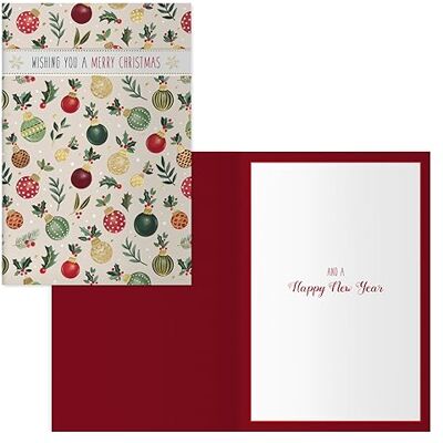 DOHE Biglietti d'auguri natalizi Confezione da 6 pezzi Dimensioni: 11,5 x 17 cm (chiuso) Include busta per conservare il biglietto Modello Wishes DOHE Biglietti d'auguri natalizi Confezione da 6 pezzi Dimensioni: 11,5 x 17 cm (chiuso) Include busta per conservare il biglietto Modello Wishes