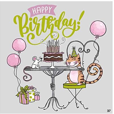 Depesche Biglietto d'auguri con musica, divertente biglietto di auguri con scritta in lingua inglese e scritta in lingua inglese Happy Birthday, con busta inclusa, 17 x 16,5 cm Depesche Biglietto d'auguri con musica, divertente biglietto di auguri con scritta in lingua inglese e scritta in lingua inglese Happy Birthday, con busta inclusa, 17 x 16,5 cm
