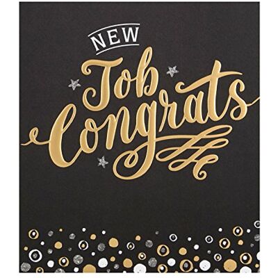 Hallmark -Biglietto di auguri, motivo: New Job "" Congrats "", misura: S Hallmark -Biglietto di auguri, motivo: New Job "" Congrats "", misura: S