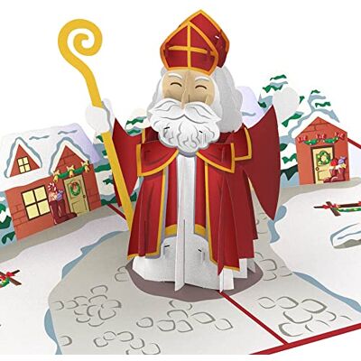 papercrush ® Biglietto pop-up di San Nicola 3D Biglietto divertente per bambini (figlia, figlio, nipoti), biglietto regalo di Babbo Natale fatto a mano con busta, Biglietto di auguri per Epifania papercrush ® Biglietto pop-up di San Nicola 3D Biglietto divertente per bambini (figlia, figlio, nipoti), biglietto regalo di Babbo Natale fatto a mano con busta, Biglietto di auguri per Epifania
