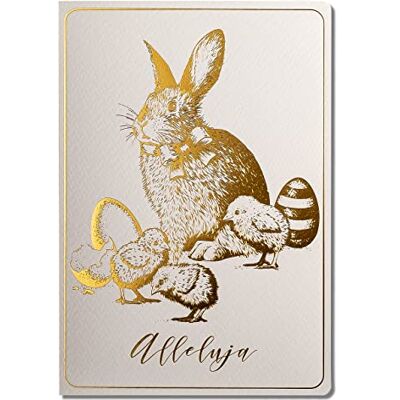 Esclusivi biglietti di Pasqua – Set di 10 biglietti di ringraziamento in beige leggero 120 x 170 mm, dorati e stampati, realizzati in carta per gioielli acquari, con inserti beige e buste Esclusivi biglietti di Pasqua – Set di 10 biglietti di ringraziamento in beige leggero 120 x 170 mm, dorati e stampati, realizzati in carta per gioielli acquari, con inserti beige e buste