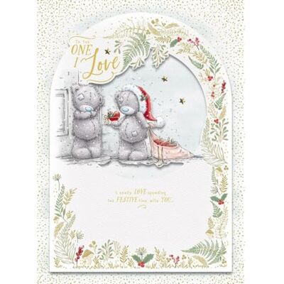 Me To You Tatty Teddy Biglietto di Natale fatto a mano, con scritta "To The One I Love", 5 pagine illustrate all'interno, 30,5 x 17,8 cm, collezione ufficiale Me To You Tatty Teddy Biglietto di Natale fatto a mano, con scritta "To The One I Love", 5 pagine illustrate all'interno, 30,5 x 17,8 cm, collezione ufficiale