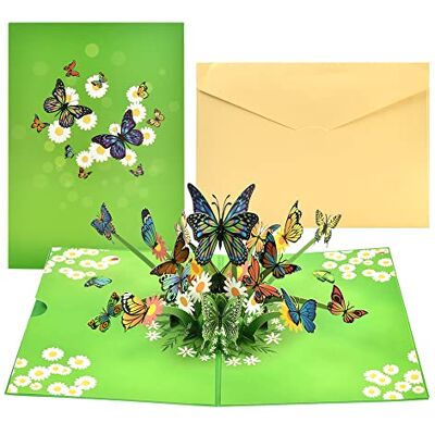 SCHYIDA Biglietto Auguri Pop Up Biglietto Auguri Compleanno 3D a Forma di Farfalla Biglietto Ringraziamento Biglietto Auguri 3D Fiori con Busta per San Valentino, Anniversario di Matrimonio, Natale SCHYIDA Biglietto Auguri Pop Up Biglietto Auguri Compleanno 3D a Forma di Farfalla Biglietto Ringraziamento Biglietto Auguri 3D Fiori con Busta per San Valentino, Anniversario di Matrimonio, Natale