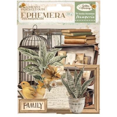 Stamperia Ephemera per Scrapbooking, Album, Card Making, Bullet Journaling e più: Carta Adesiva Facile da Applicare, Perfetta per Hobby, Artigianato e Regali (Golden Harmony) (35 Pezzi) Stamperia Ephemera per Scrapbooking, Album, Card Making, Bullet Journaling e più: Carta Adesiva Facile da Applicare, Perfetta per Hobby, Artigianato e Regali (Golden Harmony) (35 Pezzi)