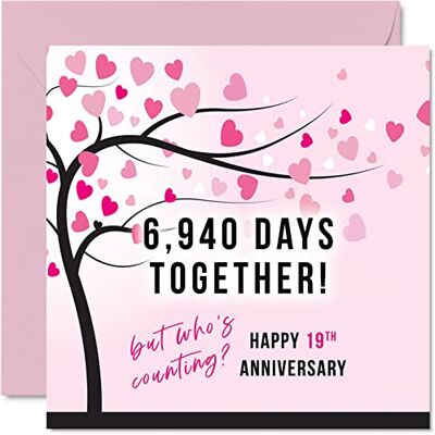 Stuff4 Biglietto divertente per il 19° anniversario di matrimonio per moglie I Love You, biglietti di auguri per 19° anniversario di matrimonio per partner, biglietti di auguri per anniversari da 145 mm Stuff4 Biglietto divertente per il 19° anniversario di matrimonio per moglie I Love You, biglietti di auguri per 19° anniversario di matrimonio per partner, biglietti di auguri per anniversari da 145 mm