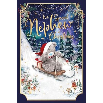Me To You Tatty Teddy Biglietto di Natale con foto per nipote speciale, 15 x 22 cm, collezione ufficiale Me To You Tatty Teddy Biglietto di Natale con foto per nipote speciale, 15 x 22 cm, collezione ufficiale