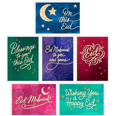 Hallmark Assortimento di biglietti con filo dorato per Eid al-Fitr o Eid Al-Adha (36 biglietti vuoti con buste) Hallmark Assortimento di biglietti con filo dorato per Eid al-Fitr o Eid Al-Adha (36 biglietti vuoti con buste)