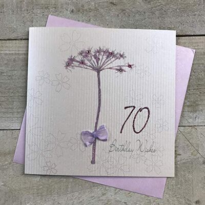 White Cotton Cards Biglietto di Auguri per 70esimo Compleanno, Fatto a Mano, Motivo: Leone White Cotton Cards Biglietto di Auguri per 70esimo Compleanno, Fatto a Mano, Motivo: Leone