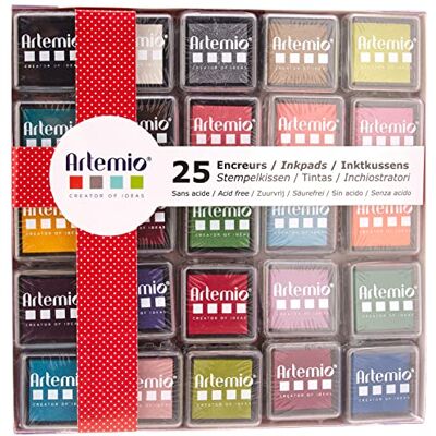 Artemio – Set di 25 inchiostratore, Inchiostro, Multicolore, 7,8 x 1,5 x 10,8 cm Artemio – Set di 25 inchiostratore, Inchiostro, Multicolore, 7,8 x 1,5 x 10,8 cm