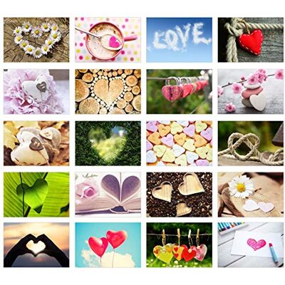 Edition Seidel Set di 20 cartoline di nozze di alta qualità – Set di 20 biglietti di nozze – una cartolina di ogni settimana – regalo di nozze – amore + cuore – idea di decorazione, San Valentino Edition Seidel Set di 20 cartoline di nozze di alta qualità – Set di 20 biglietti di nozze – una cartolina di ogni settimana – regalo di nozze – amore + cuore – idea di decorazione, San Valentino