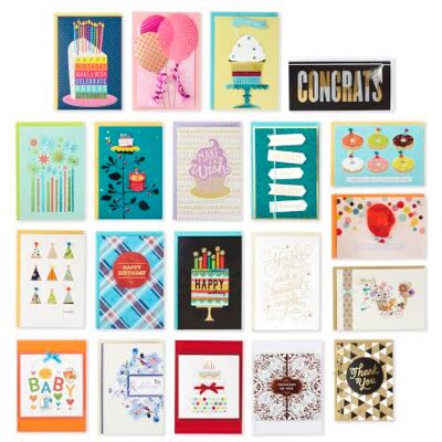Hallmark Assortimento di biglietti d'auguri fatti a mano per tutte le occasioni, motivo floreale rosa (confezione da 20) Biglietti di compleanno, baby shower, biglietti di nozze, biglietti di Hallmark Assortimento di biglietti d'auguri fatti a mano per tutte le occasioni, motivo floreale rosa (confezione da 20) Biglietti di compleanno, baby shower, biglietti di nozze, biglietti di