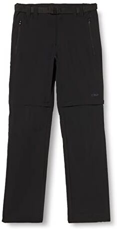 CMP Pantaloni Zip Off Elasticizzati Da Uomo, Nero, 58