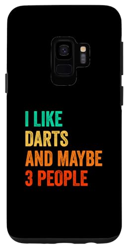 Dart Player Gift Idea Dartboard Darts Bullseye Custodia per Galaxy S9 Mi piacciono le freccette e forse tre persone che giocano freccette