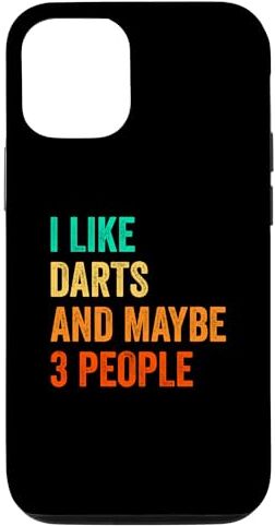 Dart Player Gift Idea Dartboard Darts Bullseye Custodia per iPhone 14 Pro Mi piacciono le freccette e forse tre persone che giocano freccette