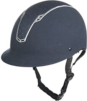 HKM Graz, Casco da Equitazione Unisex Adulto, Blu Scuro, L-XL (59-61cm)