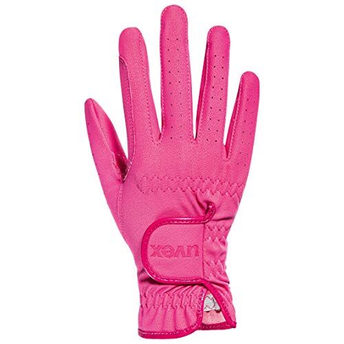 Uvex sportstyle kid, guanti da equitazione elasticizzati per bambini, robusti, ottimo grip, pink, 4