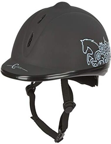 Covalliero Casco da Equitazione Beauty VG1, Unisex, Helm Reithelm Beauty VG1, Nero