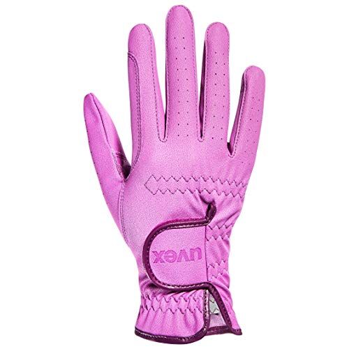 Uvex sportstyle kid, guanti da equitazione elasticizzati per bambini, robusti, ottimo grip, violet, 4