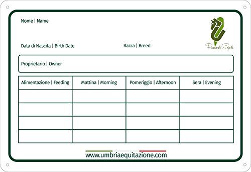 Umbria Equitazione Targa da Segnalazione per Box in Alluminio