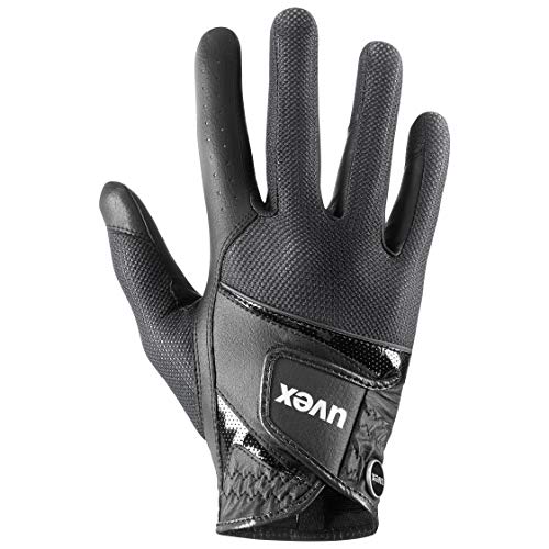 Uvex sumair, guanti da equitazione flessibili unisex, robusti, ventilazione ottimale, black, 8.5